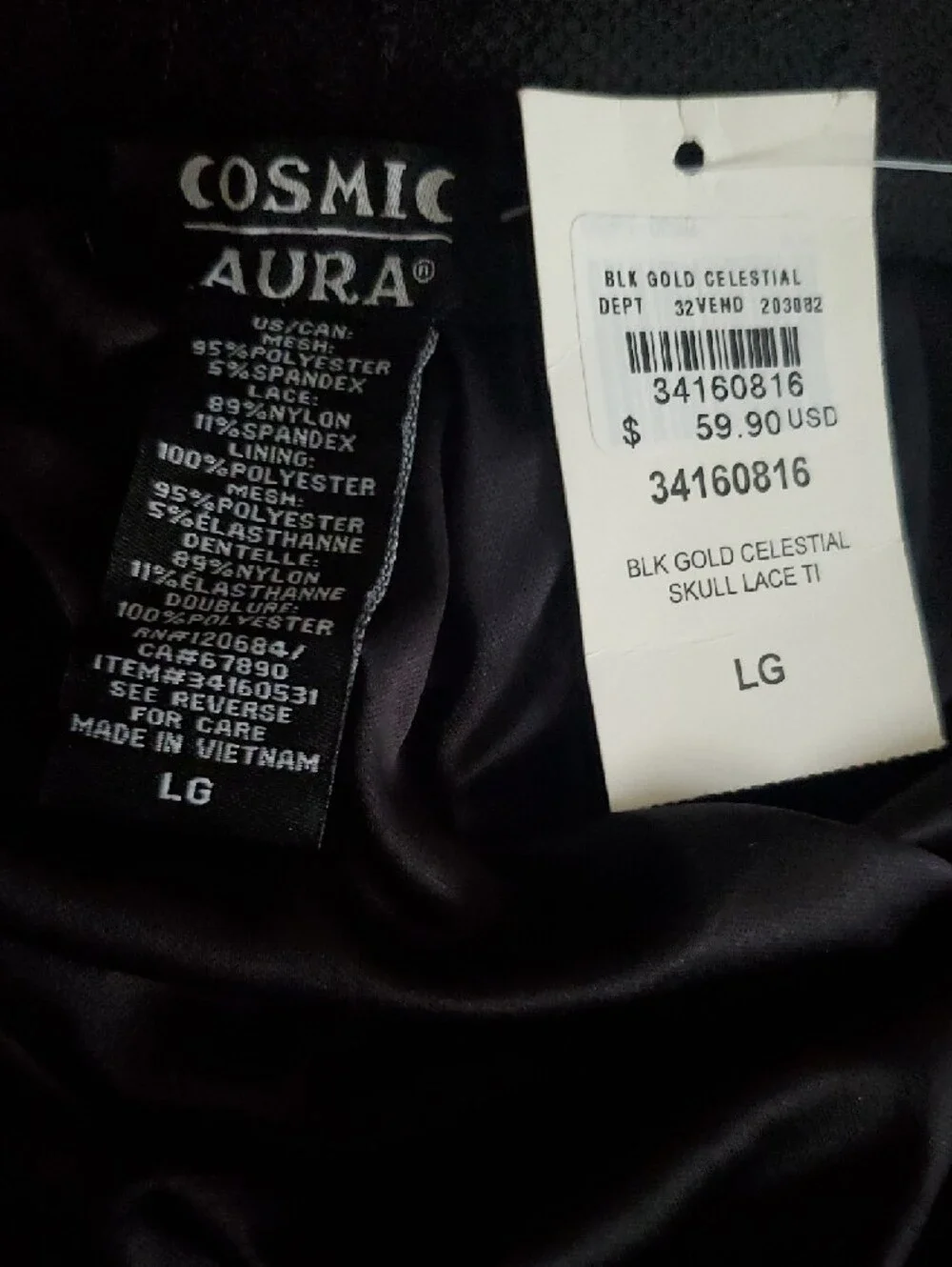 Hot Topic's Black Gold Celestial Skulls Midi Skirt with Moon Print - Picture 10 of 11